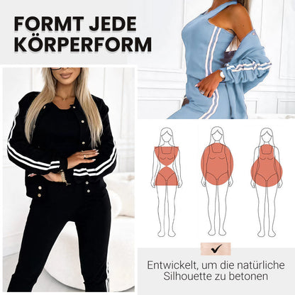 Alice™ | Dreiteiliges Set aus Baseballjacke und Hose