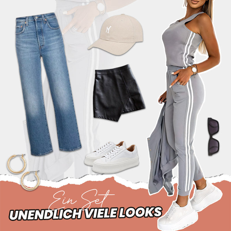 Alice™ | Dreiteiliges Set aus Baseballjacke und Hose