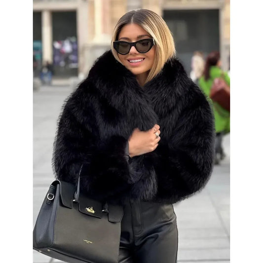 Chiara™ - Plüsch Faux Fur Mantel