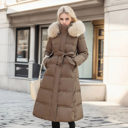 Eva™ | Luxus Winterjacke mit Fellkapuze