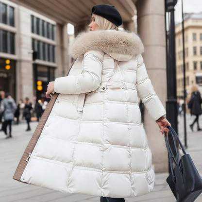 Eva™ | Luxus Winterjacke mit Fellkapuze